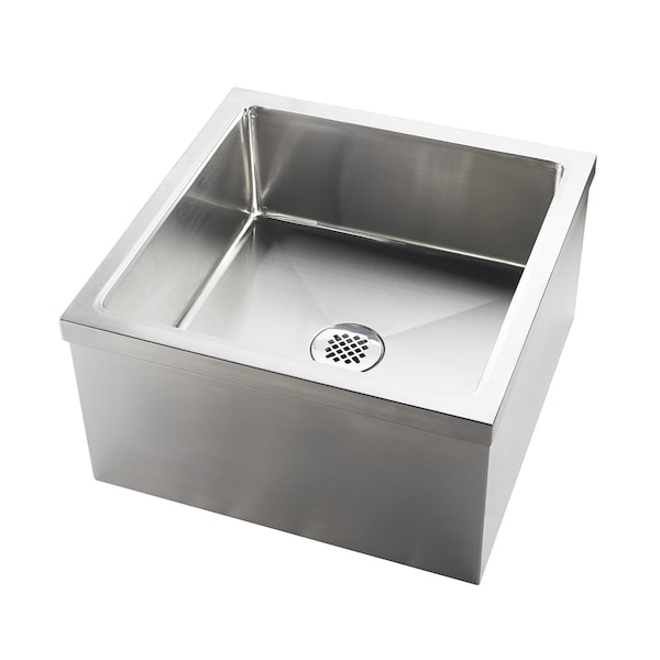 Amgood Stainless Steel Floor Mop Sink. 24 in. x 24 in. x 13 in. SINK MS-242413 - main